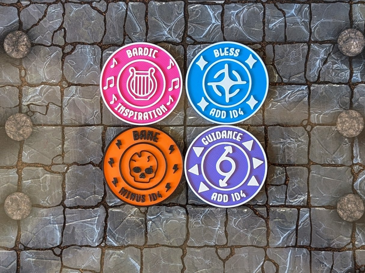 Spell Effect Reminder (Bless, Bane, Guidance, Bardic Inspiration